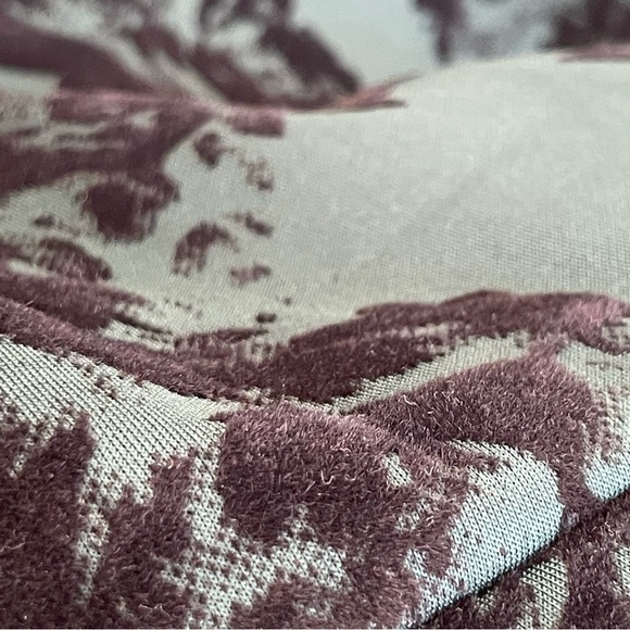 RICKIS size 14 green and black velvety floral midi dress - Picture 10 of 12